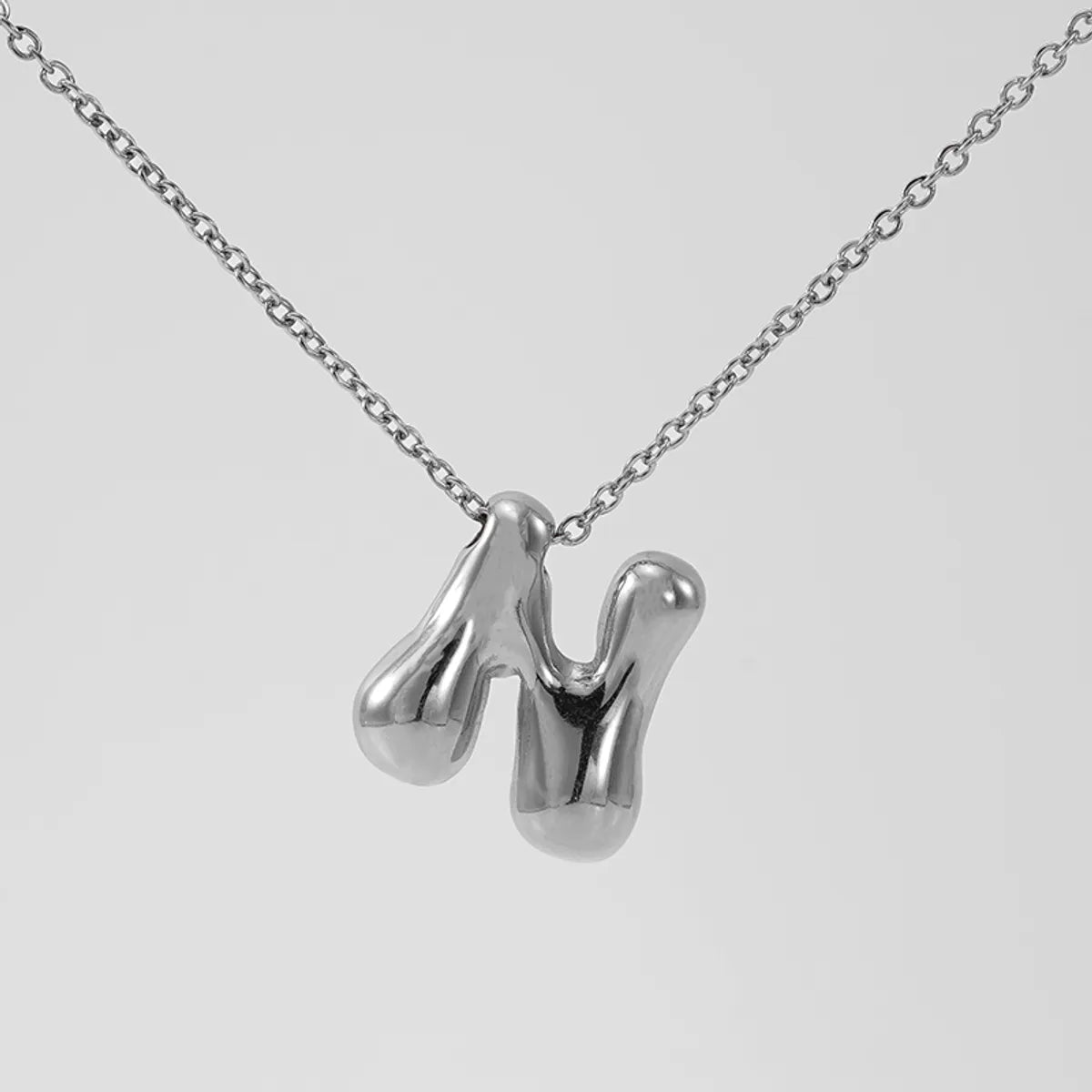 Wholesale Jewelry Basic Classic Style Letter 304 Stainless Steel 18K Gold Plated Plating Pendant Necklace