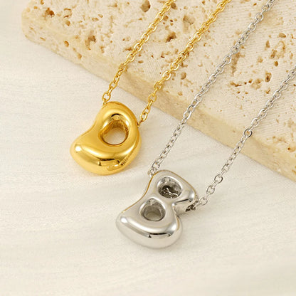 Wholesale Jewelry Basic Classic Style Letter 304 Stainless Steel 18K Gold Plated Plating Pendant Necklace