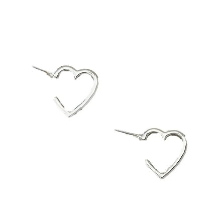 Wholesale Jewelry Basic Heart Shape Alloy Plating Ear Studs