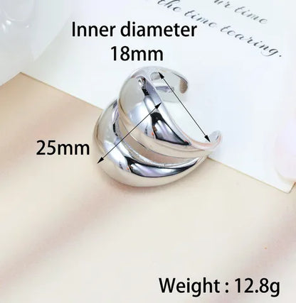 Wholesale Jewelry Basic Irregular 304 Stainless Steel Open Rings