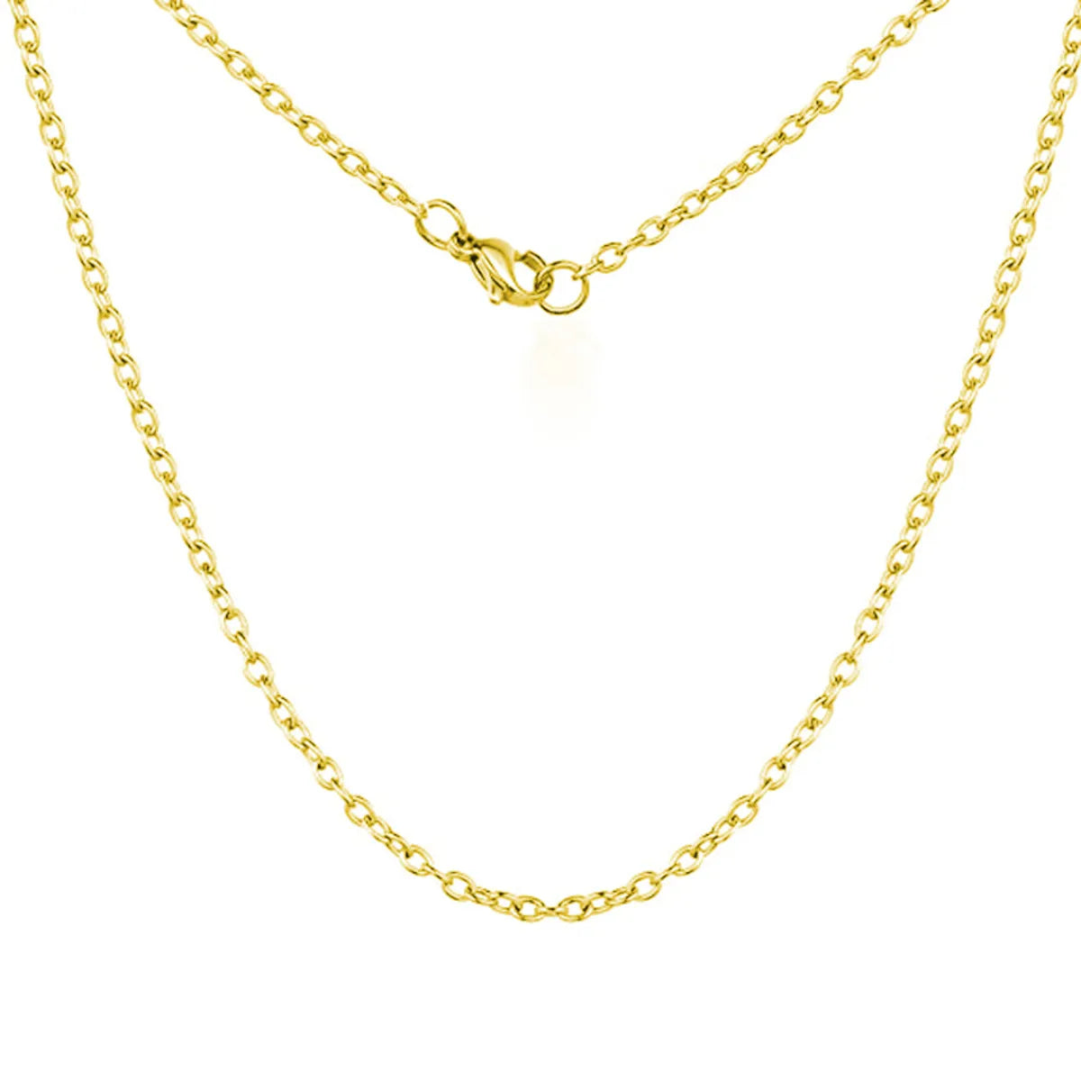 Wholesale Jewelry Basic Modern Style Classic Style Geometric Solid Color 304 Stainless Steel 18K Gold Plated Necklace