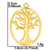 Wholesale Jewelry Basic Modern Style Classic Style Life Tree 304 Stainless Steel 18K Gold Plated Plating Pendant Necklace