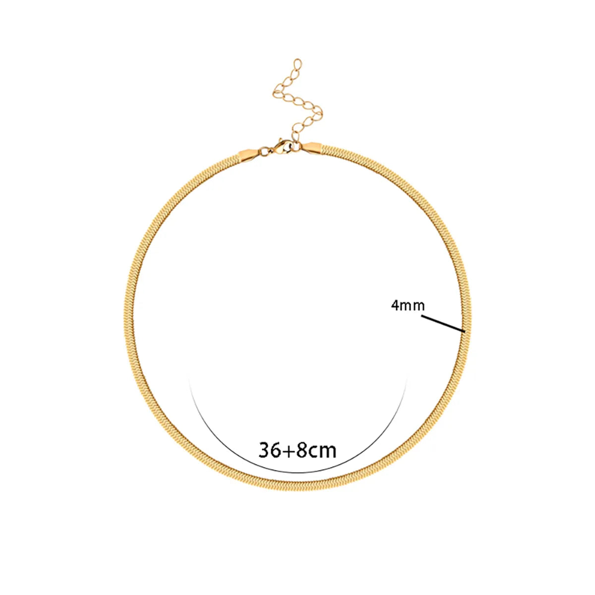 Wholesale Jewelry Basic Modern Style Classic Style Solid Color 304 Stainless Steel 18K Gold Plated Necklace