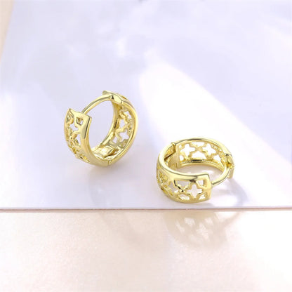 1 Pair Basic Retro Heart Shape Bow Knot Plating Copper Alloy Brass 18k Gold Plated Ear Studs