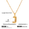 Wholesale Jewelry Basic Simple Style Classic Style Letter 304 Stainless Steel 18K Gold Plated Plating Pendant Necklace