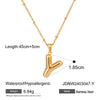 Wholesale Jewelry Basic Simple Style Classic Style Letter 304 Stainless Steel 18K Gold Plated Plating Pendant Necklace