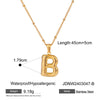 Wholesale Jewelry Basic Simple Style Classic Style Letter 304 Stainless Steel 18K Gold Plated Plating Pendant Necklace