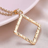 Wholesale Jewelry Basic Simple Style Classic Style Square 304 Stainless Steel 18K Gold Plated Plating Pendant Necklace