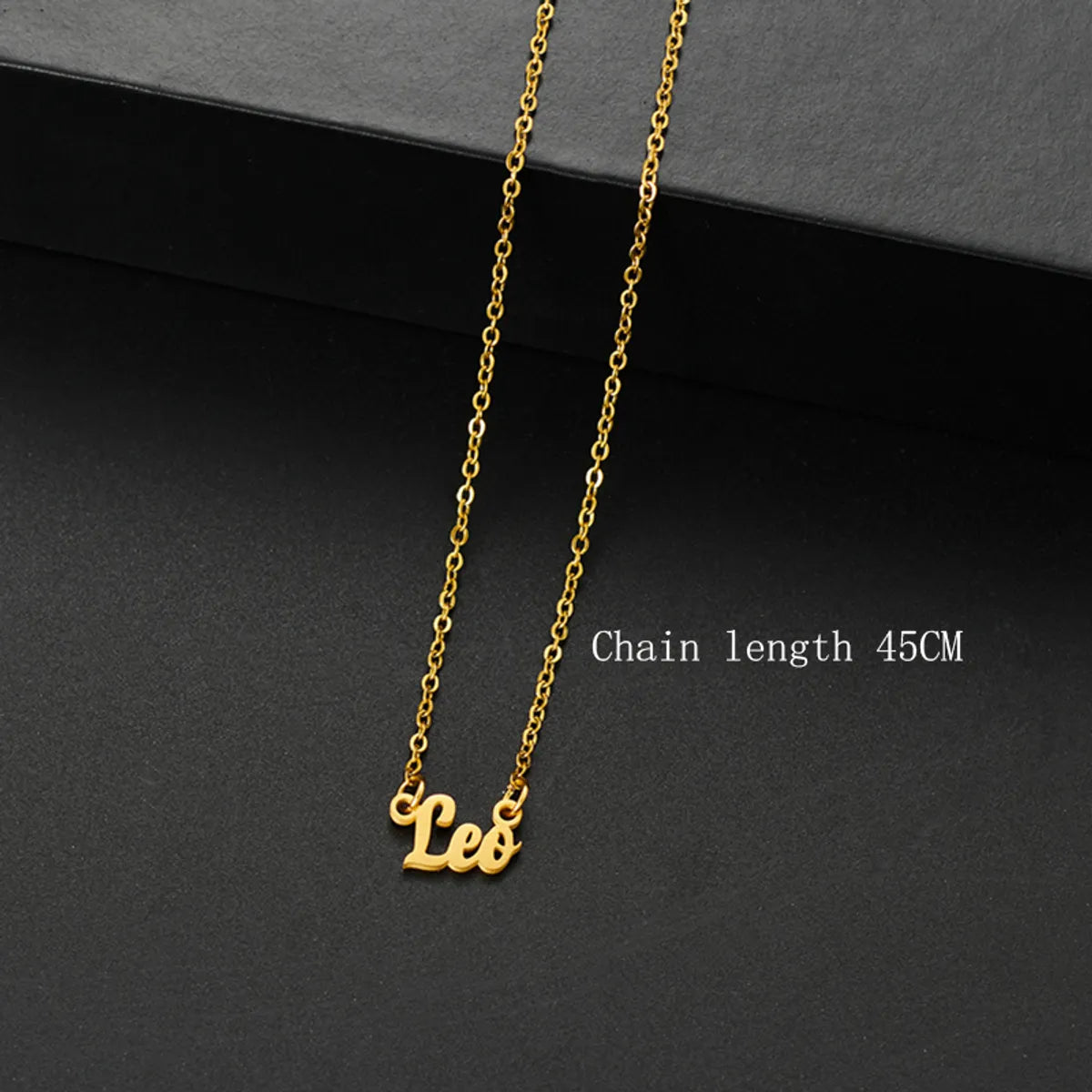 Wholesale Jewelry Basic Simple Style Commute Letter Constellation 201 Stainless Steel 18K Gold Plated Pendant Necklace