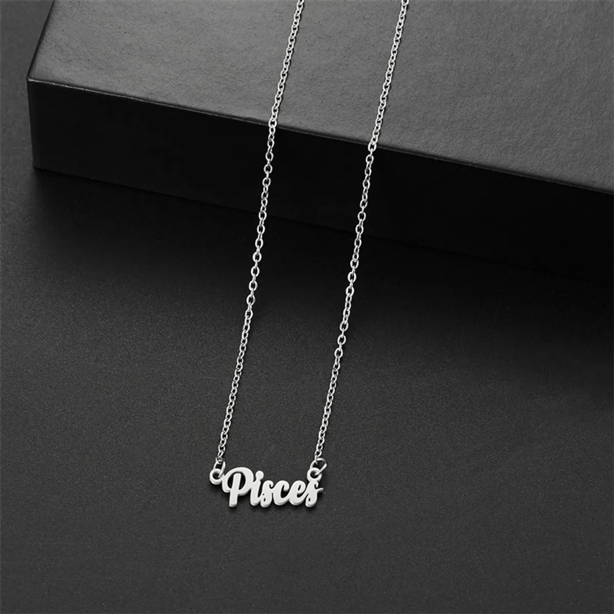 Wholesale Jewelry Basic Simple Style Commute Letter Constellation 201 Stainless Steel 18K Gold Plated Pendant Necklace