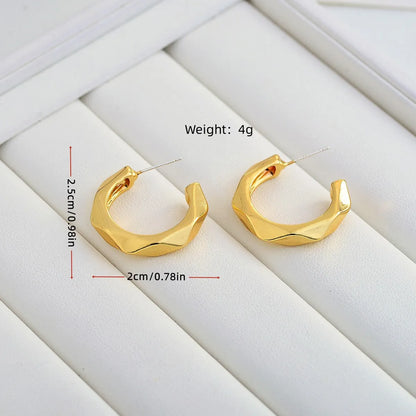 Wholesale Jewelry Basic Simple Style Geometric Copper Alloy Plating Ear Studs