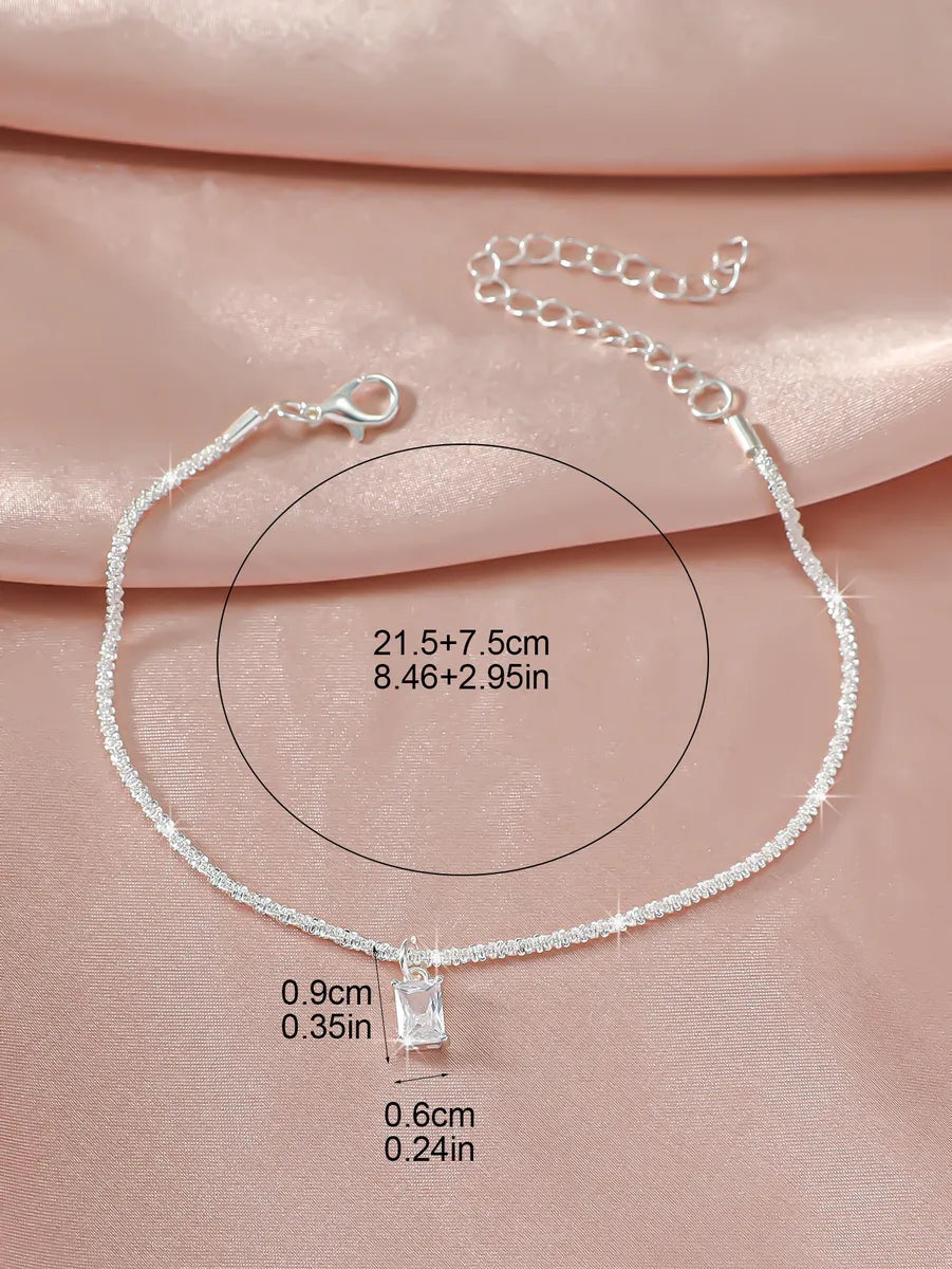 Wholesale Jewelry Beach Simple Style Cross Alloy Copper Anklet