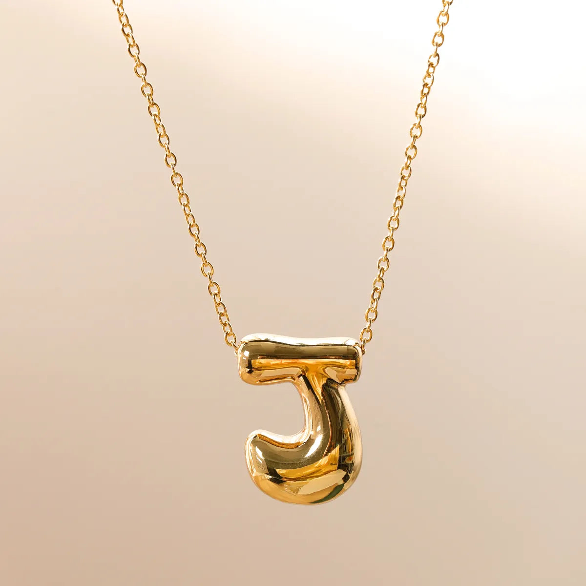 Wholesale Jewelry Beach Sweet Commute Letter 304 Stainless Steel 18K Gold Plated Chain Pendant Necklace