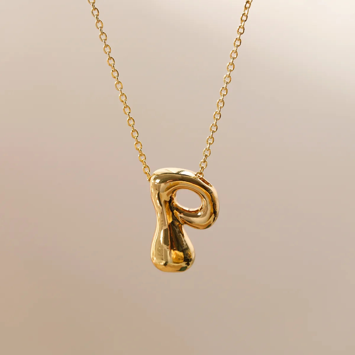 Wholesale Jewelry Beach Sweet Commute Letter 304 Stainless Steel 18K Gold Plated Chain Pendant Necklace