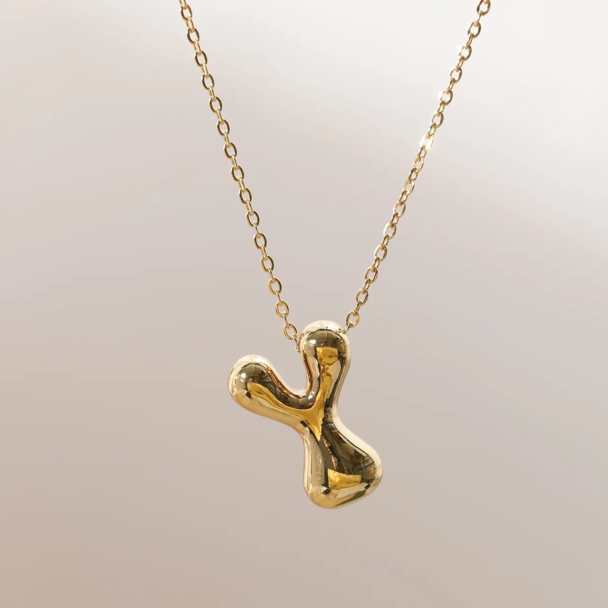 Wholesale Jewelry Beach Sweet Commute Letter 304 Stainless Steel 18K Gold Plated Chain Pendant Necklace