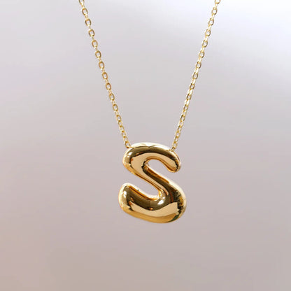 Wholesale Jewelry Beach Sweet Commute Letter 304 Stainless Steel 18K Gold Plated Chain Pendant Necklace