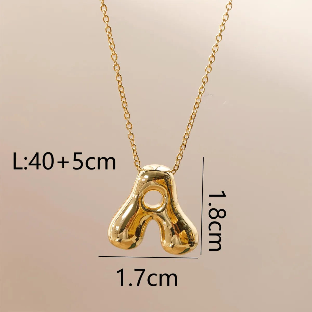 Wholesale Jewelry Beach Sweet Commute Letter 304 Stainless Steel 18K Gold Plated Chain Pendant Necklace