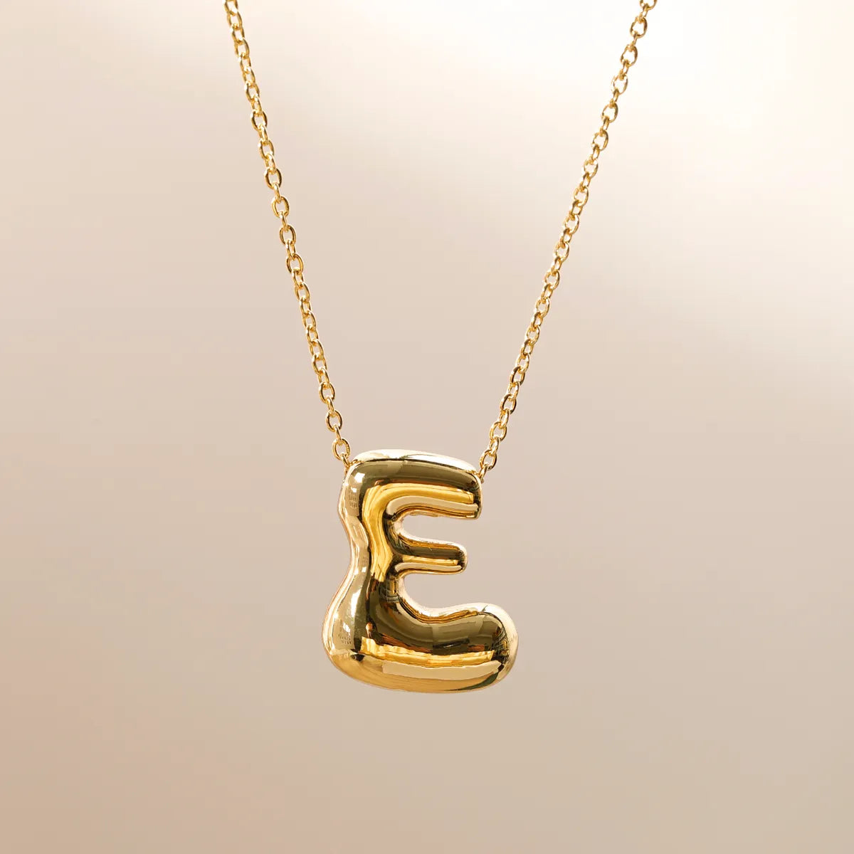 Wholesale Jewelry Beach Sweet Commute Letter 304 Stainless Steel 18K Gold Plated Chain Pendant Necklace