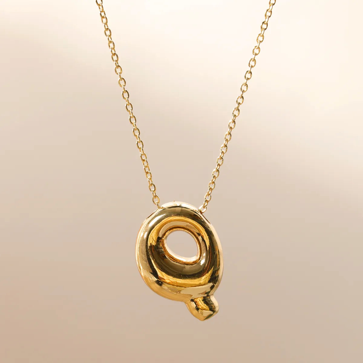 Wholesale Jewelry Beach Sweet Commute Letter 304 Stainless Steel 18K Gold Plated Chain Pendant Necklace