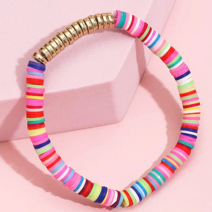 Bohemian Multicolor Alloy Soft Clay Wholesale Bracelets