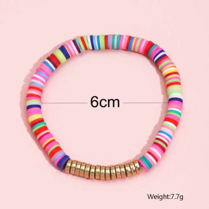 Bohemian Multicolor Alloy Soft Clay Wholesale Bracelets