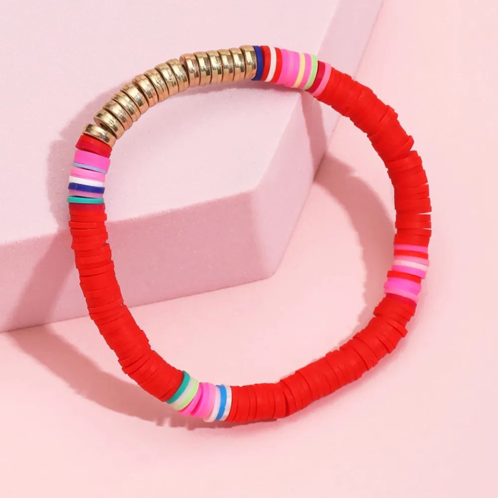 Bohemian Multicolor Alloy Soft Clay Wholesale Bracelets