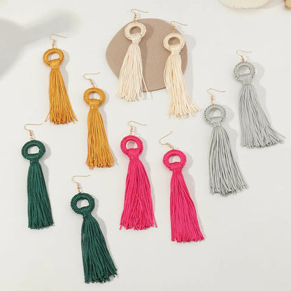 Wholesale Jewelry Bohemian Tassel Long Multicolor Earrings Gooddiy