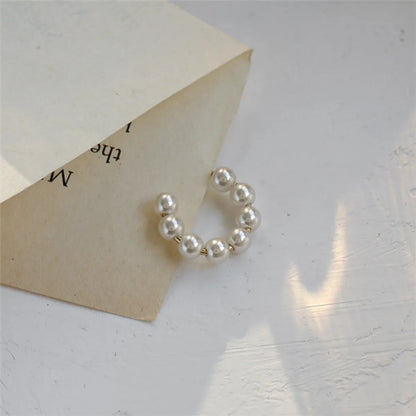 Wholesale Jewelry C-Shaped Pearl Splicing Ear Clip Nihaojewelry