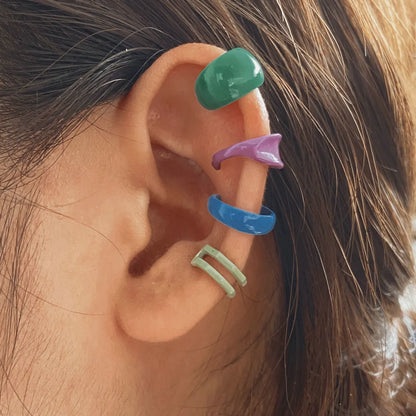 Wholesale Jewelry Candy Color Resin Ear Bone Clip Nihaojewelry