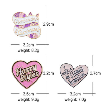 Wholesale Jewelry Cartoon Badge Heart Letter Ribbon Brooch Nihaojewelry