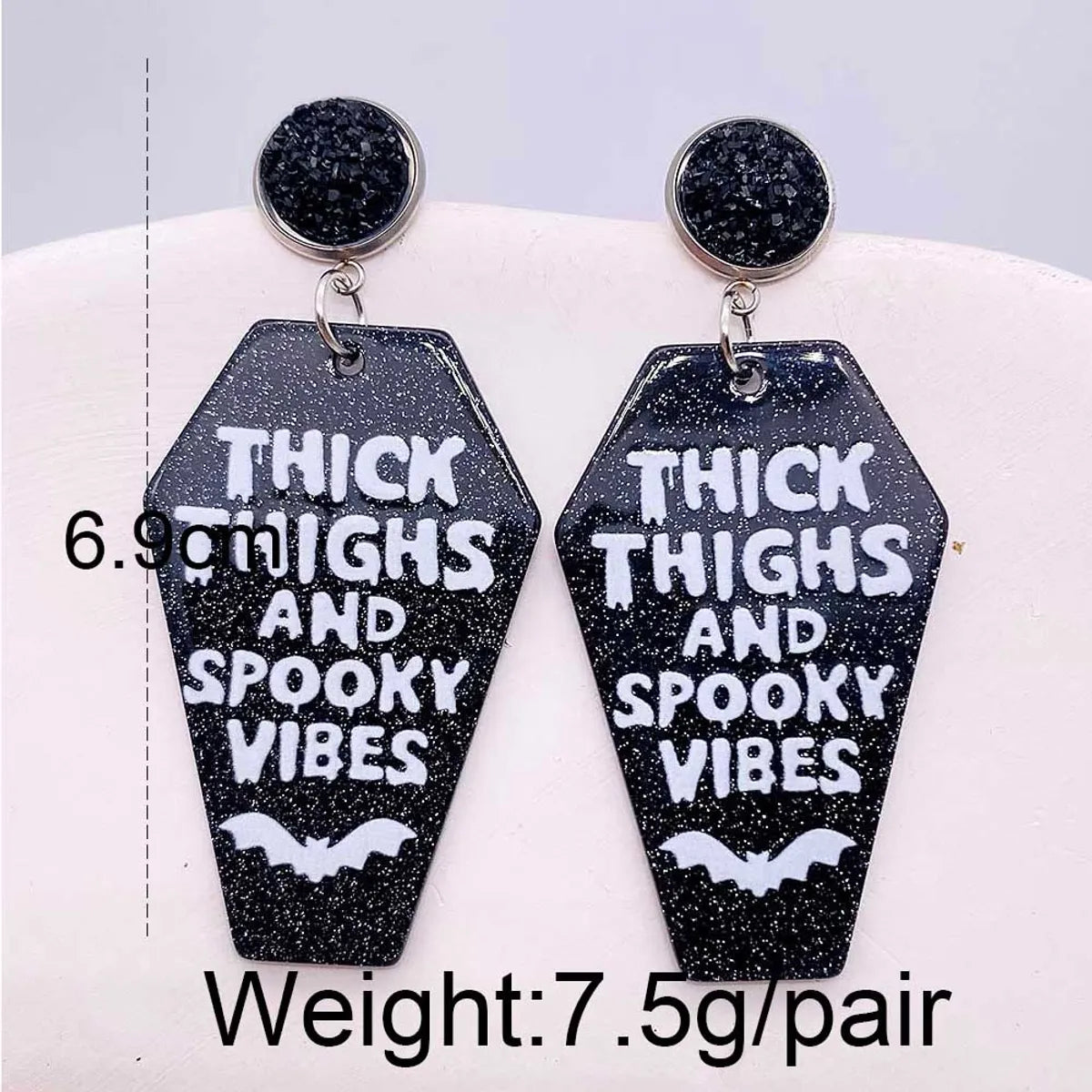 Wholesale Jewelry Cartoon Style Pumpkin Letter Arylic Drop Earrings