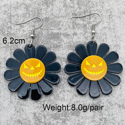 Wholesale Jewelry Cartoon Style Pumpkin Letter Arylic Drop Earrings