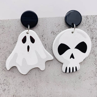 Wholesale Jewelry Cartoon Style Skull Arylic Drop Earrings