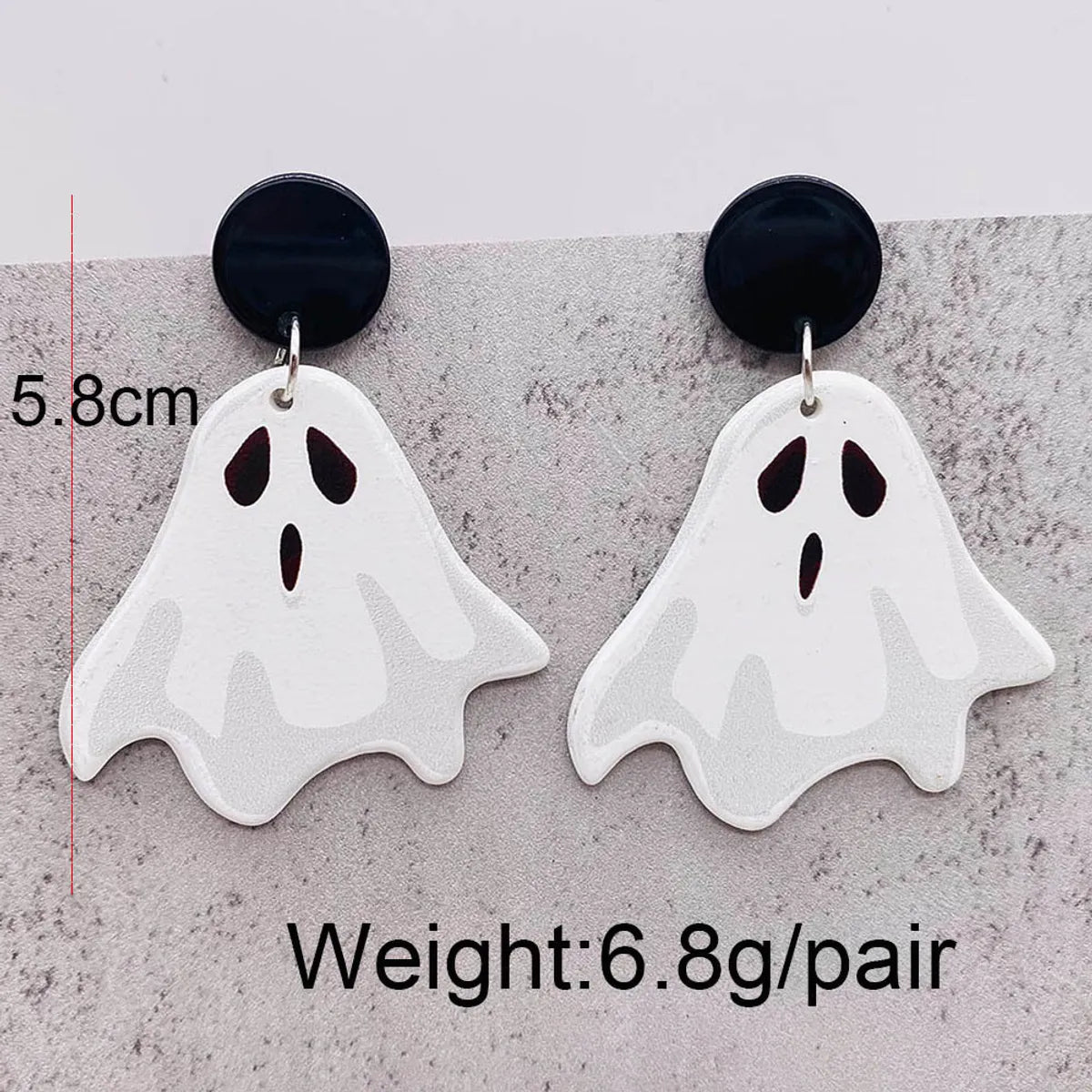 Wholesale Jewelry Cartoon Style Square Skull Arylic Drop Earrings