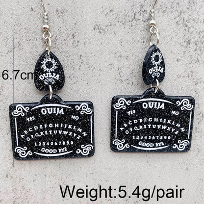 Wholesale Jewelry Cartoon Style Square Skull Arylic Drop Earrings