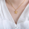 Wholesale Jewelry Casual Beach Starfish Titanium Steel 18K Gold Plated Plating Pendant Necklace