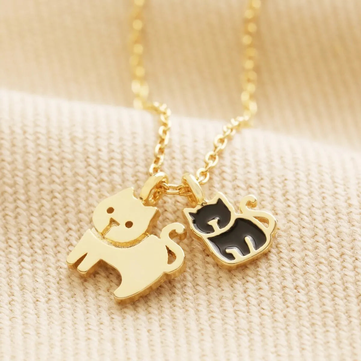 Wholesale Jewelry Casual Cat 201 Stainless Steel 304 Stainless Steel 18K Gold Plated Pendant Necklace