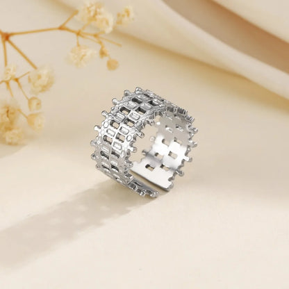 Wholesale Jewelry Casual Classical Geometric 304 Stainless Steel Open Rings