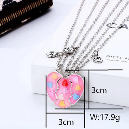 Wholesale Jewelry Casual Cute Heart Shape Smile Face Alloy Appliques Pendant Necklace