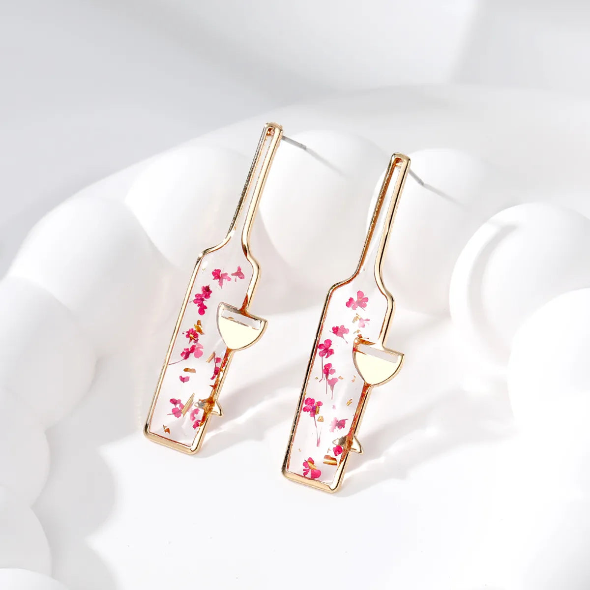 Wholesale Jewelry Casual Cute Simple Style Flower Alloy Resin Drop Earrings