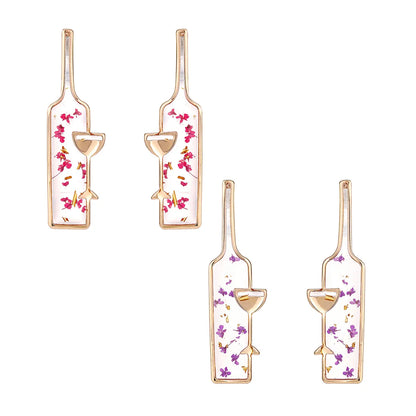 Wholesale Jewelry Casual Cute Simple Style Flower Alloy Resin Drop Earrings