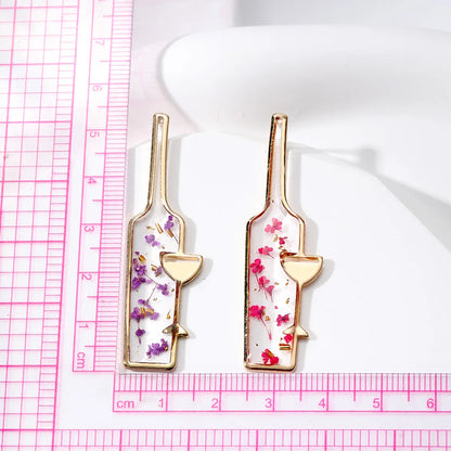 Wholesale Jewelry Casual Cute Simple Style Flower Alloy Resin Drop Earrings