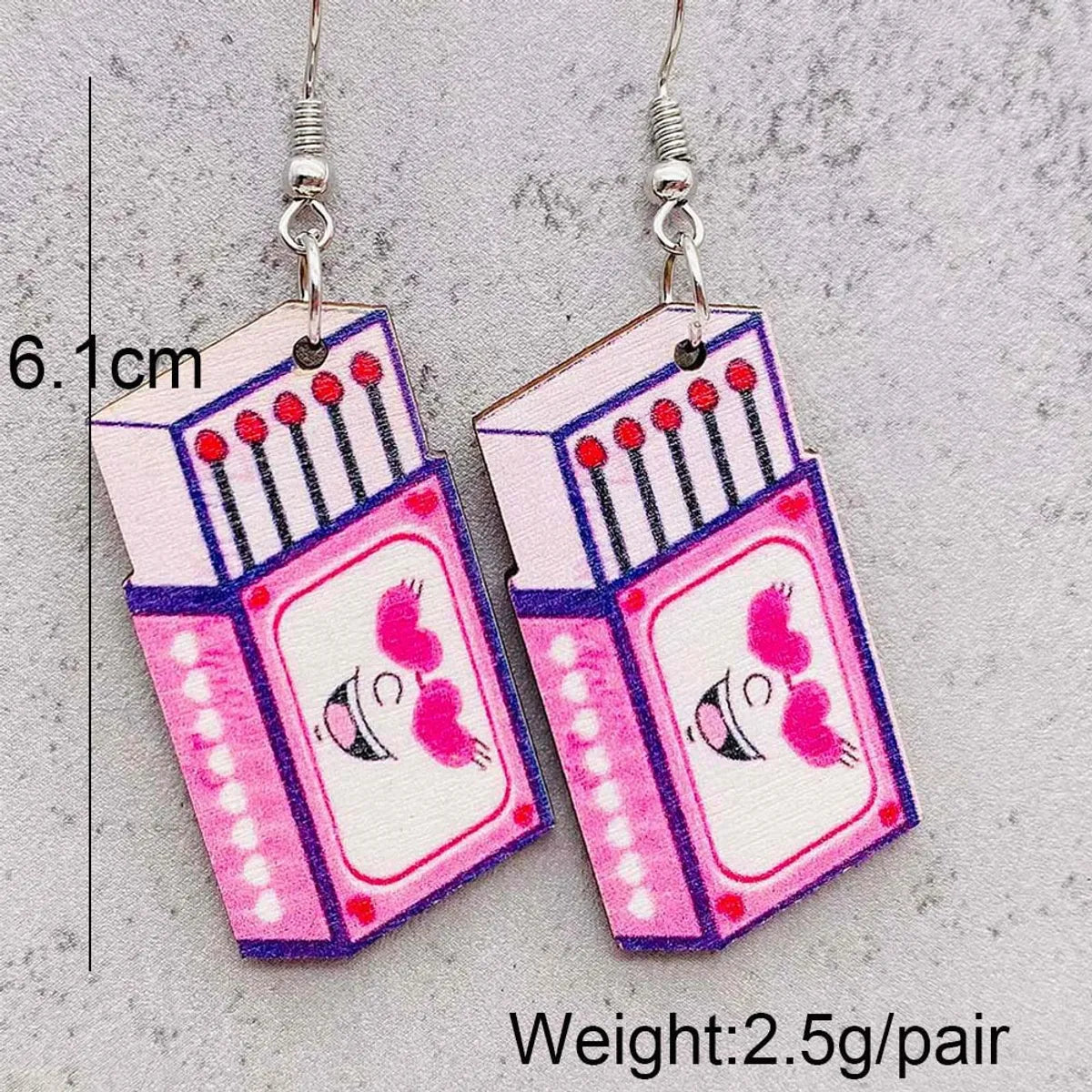 Wholesale Jewelry Casual Doll Constellation Heart Shape Wood Irregular Drop Earrings