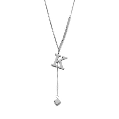 Wholesale Jewelry Casual Elegant Letter 201 Stainless Steel Asymmetrical Necklace