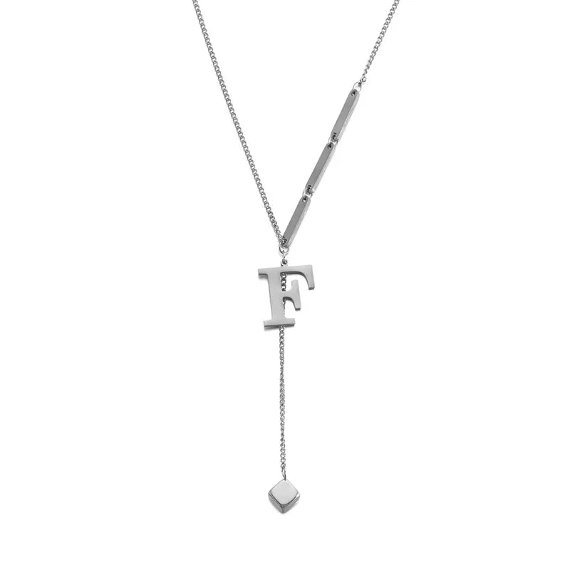 Wholesale Jewelry Casual Elegant Letter 201 Stainless Steel Asymmetrical Necklace