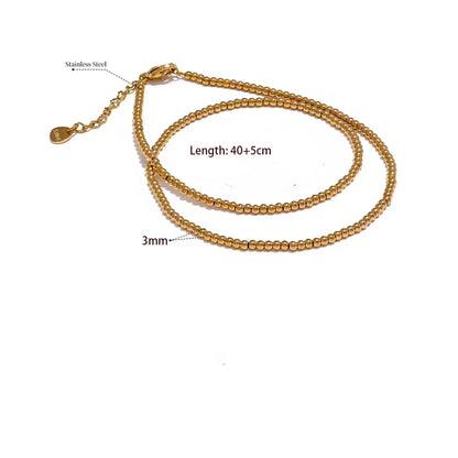 Wholesale Jewelry Casual Elegant Luxurious Round 302 Stainless Steel Necklace