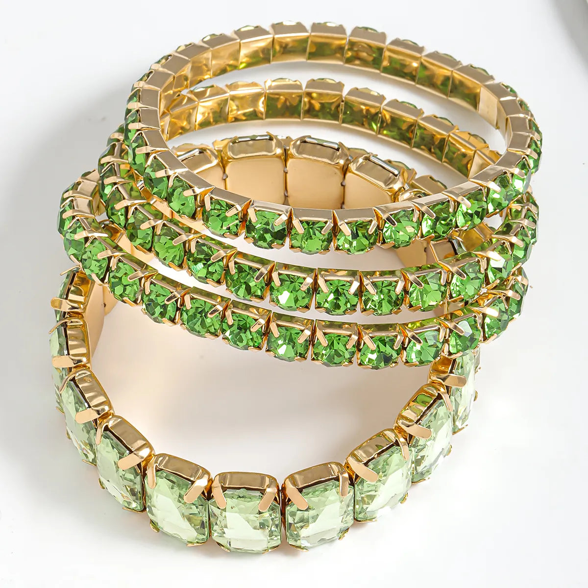 Wholesale Jewelry Casual Elegant Square Alloy Rhinestone Rhinestones Inlay Bracelets