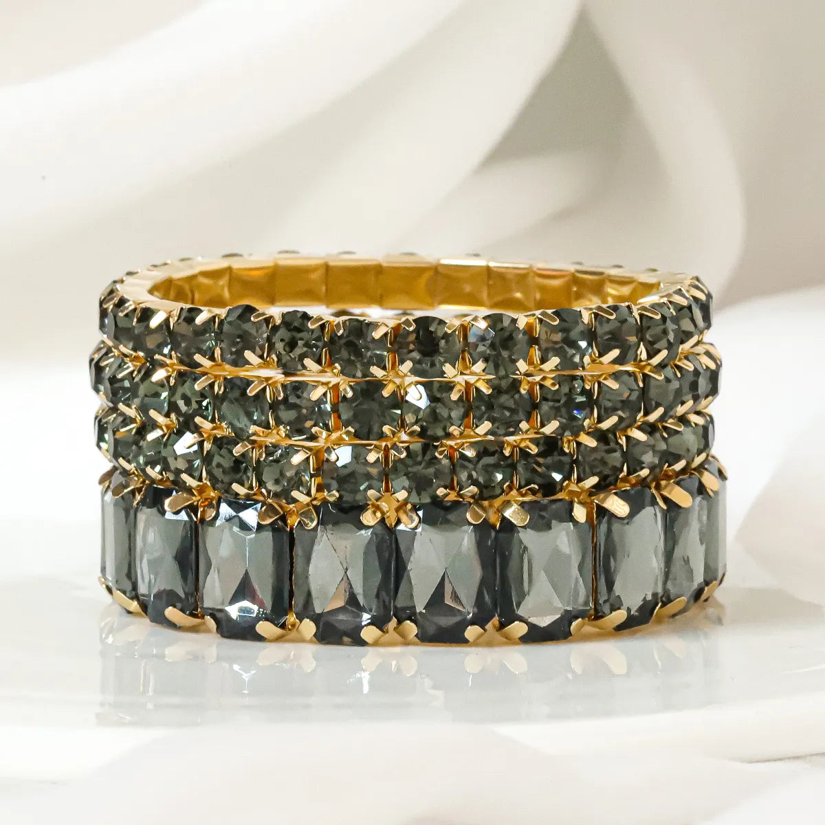 Wholesale Jewelry Casual Elegant Square Alloy Rhinestone Rhinestones Inlay Bracelets