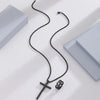 Wholesale Jewelry Casual Hip-Hop Cross 304 Stainless Steel Rings Necklace