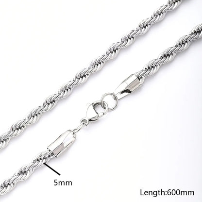 1 Strand/Package 2 Strands/Package 304 Stainless Steel Simple Solid Color Semi-Finished Chain